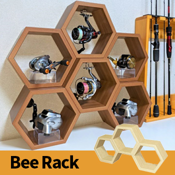 組み合わせを楽しめるハニカムラック「Bee Rack（ビーラック）」