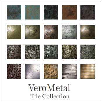 塗る金属ヴェロメタルがつくりあげる　タイル　コレクション
