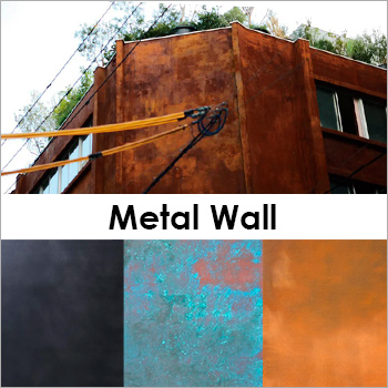 Metal Surfaceの技術で仕上げた「Metal Wall」／アイチメタルトレーディングス